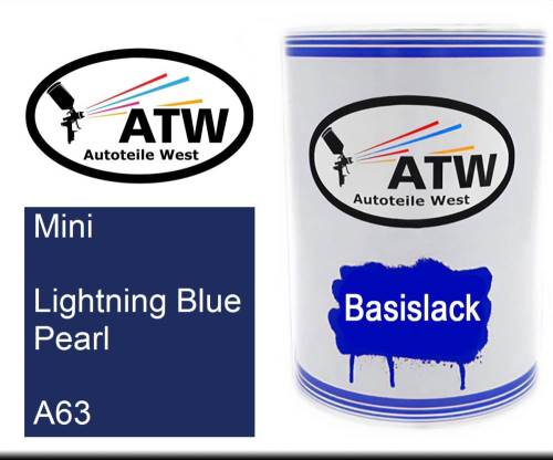 Mini, Lightning Blue Pearl, A63: 500ml Lackdose, von ATW Autoteile West.